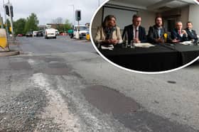 Some of Lancashire's top politicians were probed over the county's potholes 