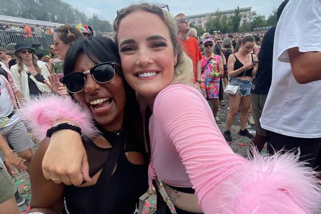 Madeleine Jaye and Ashla Prakash at Tomorrowland, Belgium.