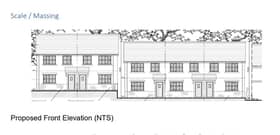 Proposed elevations for Pack Horse Garage site, Mellor