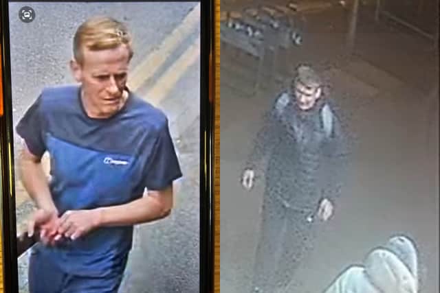 Officers want to speak to these men after several independent businesses in Blackpool were targeted in a recent spate of burglaries