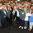 Reform UK candidates and supporters celebrating in South Ribble