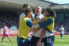 Preston North End's Milutin Osmajic celebrates 