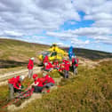 Cyclist airlifted to hospital after coming off bike on gravel trail