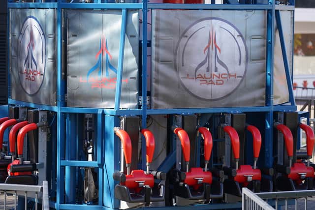The ride underwent a complete aesthetic makeover, changing colour from white to vibrant blue and red, alongside a new soundtrack, launch sequence, seats and a space exploration theme