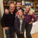 Zoe Ball and Norman Cook with their two children, Woody and Nelly.