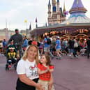Ashleigh Bleasdale and her daughter Georgia who attends Derian House Children's Hospice were treated to a trip to Disneyland by a mysterious stranger.