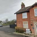 The proposed site of the new village green in Singleton - near the Millers Arms pub