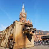 The Hungarian Horntail dragon made its way through London 