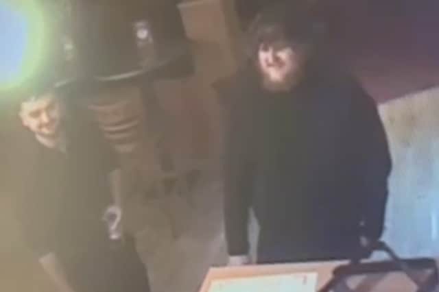 Officers want to speak to these two men following an attack in Lancaster which left the victim unconscious