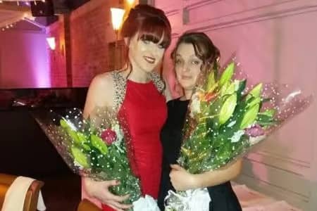 Winnie's mum Laura Palmer with friend Sarah Locker