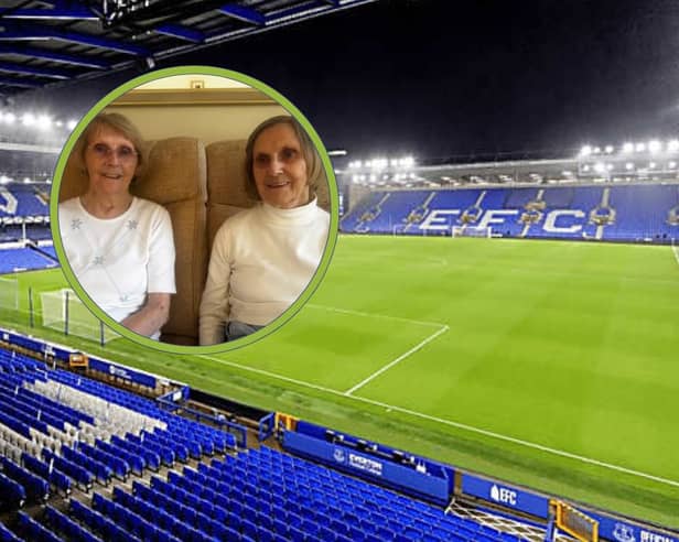 Identical twins Pam Knowles and Pauline Jones first attended Everton's Goodison Park seventy years ago