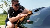 Mark Blackwell, chair of TVR Car Club Lancashire with his TVR Griffith. A still from Motor Mania Ep 3 on Shots! TV
