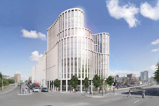 The striking Altus building, proposed for the junction of Ringway and Corporation Street, never materialised
