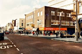 Friargate, west side, Preston. May 1988. 
Image kindly provided by Paul Swarbrick and Gillian Lawson of the Preston Historical Society. 