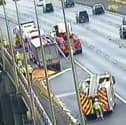 There are delays on the M6 northbound between junctions J20 and J21 after a vehicle fire this morning (Tuesday, May 27)