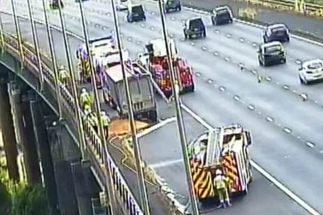 There are delays on the M6 northbound between junctions J20 and J21 after a vehicle fire this morning (Tuesday, May 27)