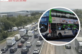 Preston Bus services were throw into chaos by a fire on the M6 on 22nd May