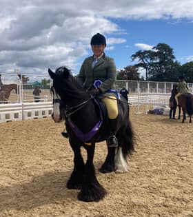 Bethany Jones and Traditional Gypsy Cob, Height End's Quiet Man, known as Blaze at home from Rawtenstall have qualified for Horse of the Year in SEIB Search for a Star.