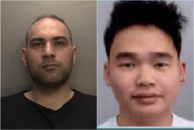 Co-defendants David Qayumi (left) and Yihao Feng