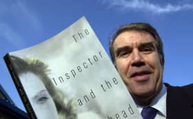 Headteacher of Ribbleton Hall High School in Ribbleton, Preston, Nigel Jepson, with his book "The Inspector and the Superhead" which has been published