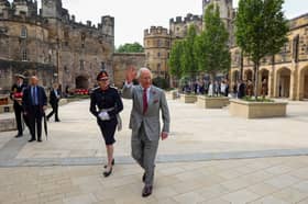 King Charles III during his visit Lancaster Castle to take part in the Ceremony of the Keys