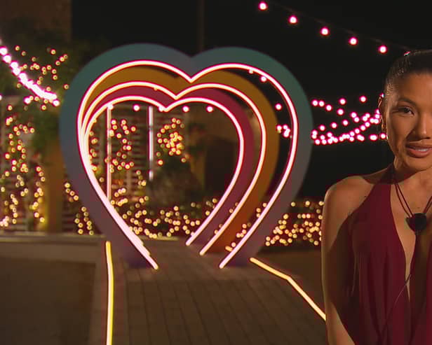 Sophie Lee upon exiting the Love Island villa. Credit: ITV