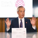 Nigel Farage spoke to the new Reform cabinet at Lancashire County Council 