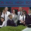 Fifteen year old Renata Giaaquitto from Naples, front left, who is shadowing Kira Walsh, front right, with Italian Club members, from left, Patricia Fogg,  Sam Rudd, Susanna Furesz, Kevin Atkinson, Kerry Lang, Marian Zambon, Natalie Cross, Gerald Hornby  and Alisa Vickers at Ribbleton Hall High School, Preston