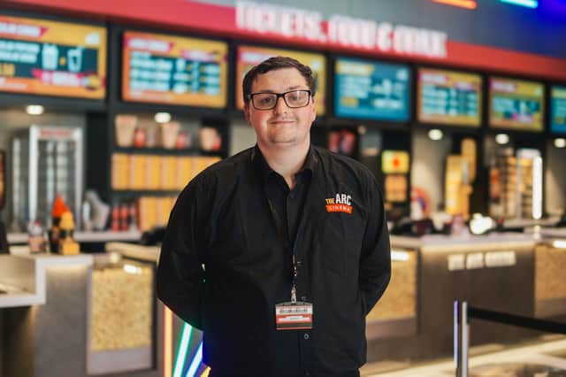 Andy, 31, is autistic and has developmental dyspraxia. Living with disabilities which he says have majorly affected his life, getting a job at the cinema after more than a year out of work has been life-changing – and he’s already proving to be a massive box office hit.