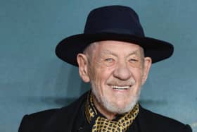 Sir Ian McKellen, pictured here in December, rocked out on stage with the Scissor Sisters at Glastonbury 2025.