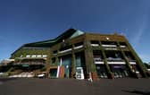 A general view of the exterior of Centre Court during Wimbledon