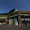 A general view of the exterior of Centre Court during Wimbledon