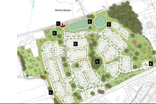 The developer's plan for land off the A59 in Langho