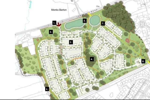 The developer's plan for land off the A59 in Langho