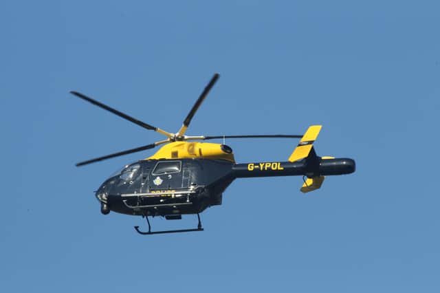The police helicopter was deployed to the Leyland area to assist Lancashire Police in a search for a suspect last night (Thursday, July 3)