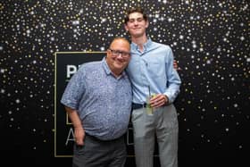 Personal Achievement and Student of the Year winner Cameron Hughes with with a guest