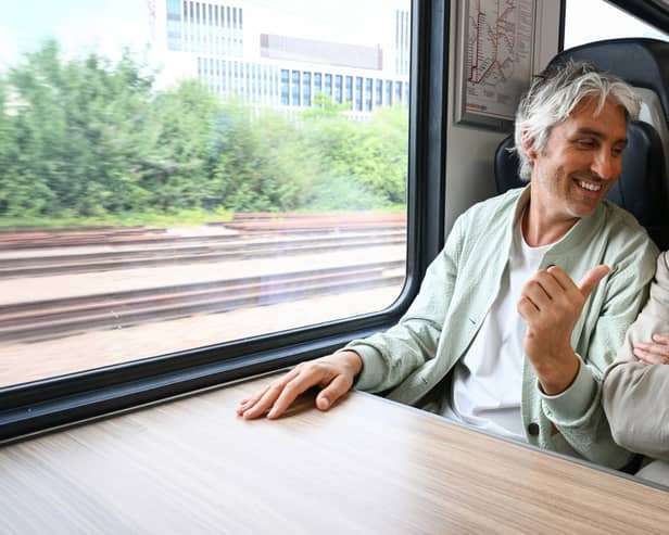 Actor Larry Lamb and his son George Lamb transform travel time on the train into opportunities for meaningful conversations with friends and loved ones.