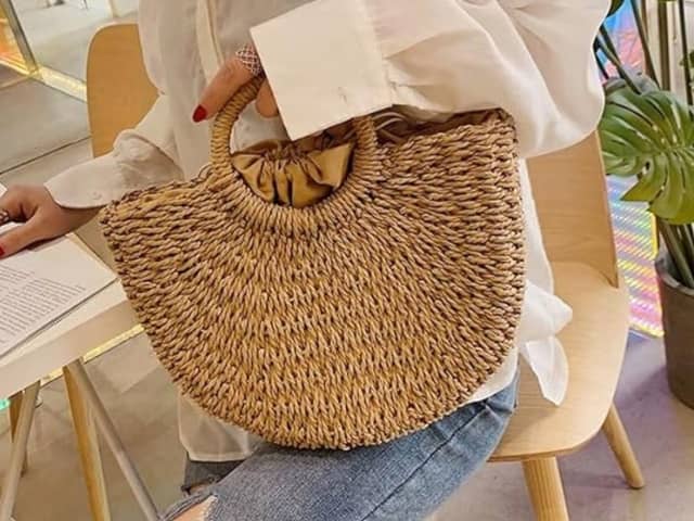 The designer looking straw handbag is the must-have accessory for summer - now £21.24 for a limited time only