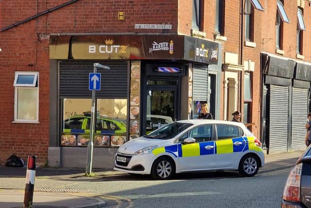 Police at the scene of a stabbing in Meadow Street, Preston on Friday, July 11