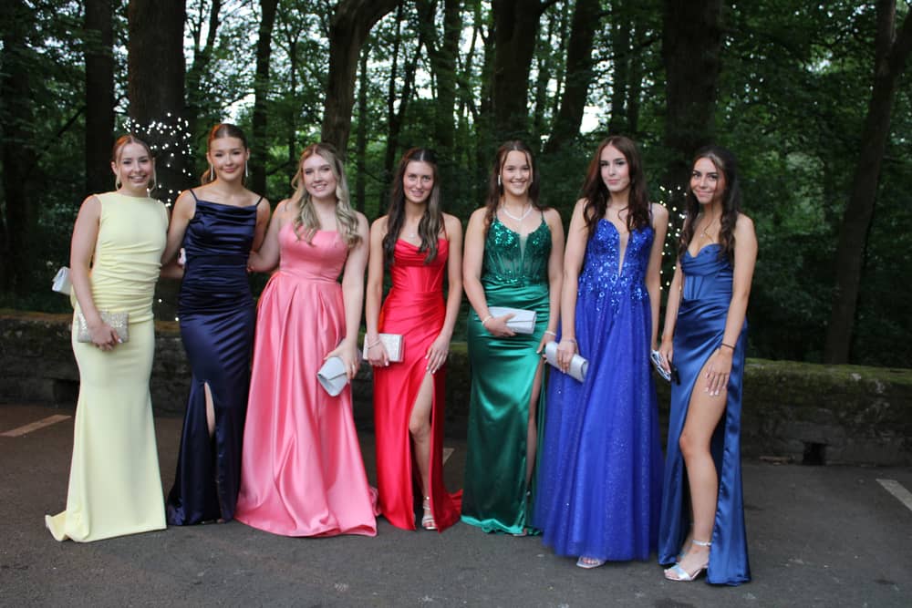 A rainbow of dresses