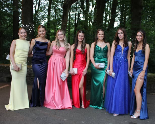 A rainbow of dresses