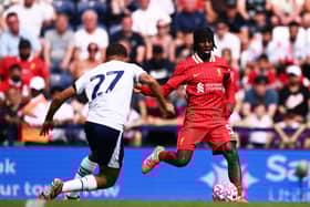 Kaedyn Kamara in action versus Liverpool