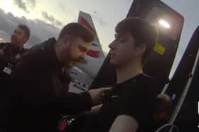 Police arrest killer Thomas Dures as he touches down in the UK after 18 months on the run 