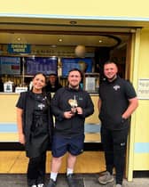 Luke Littler visits popular ice cream shop Notarianni's.