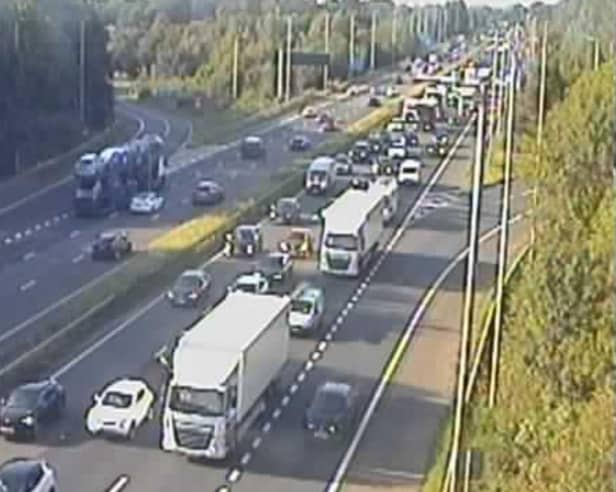Drivers faced six miles of congestion after a crash on the M6 near Leyland