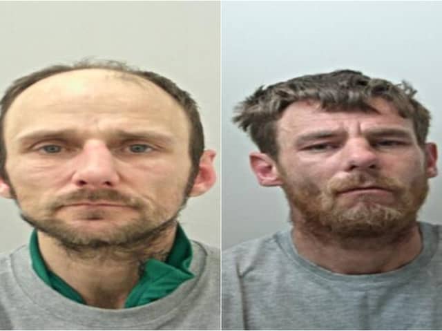 David Hodgson Smith (pictured left) and Mark Tomlinson have been sentenced for shoplifting 