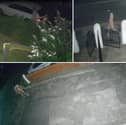 The bizarre sight was captured on doorbell cameras as he casually strolled past homes in Lytham around 1am on Friday, July 18