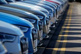 New and secondhand cars for sale on a dealership forecourt in Ellesmere Port in 2023 (Photo: Christopher Furlong/Getty Images)