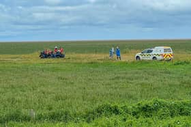 A man attempting to walk to Blackpool from Southport has been rescued from rising tide.