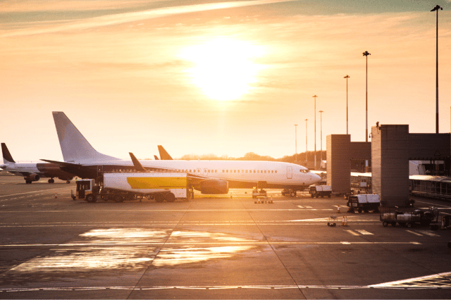 Plane at airport.